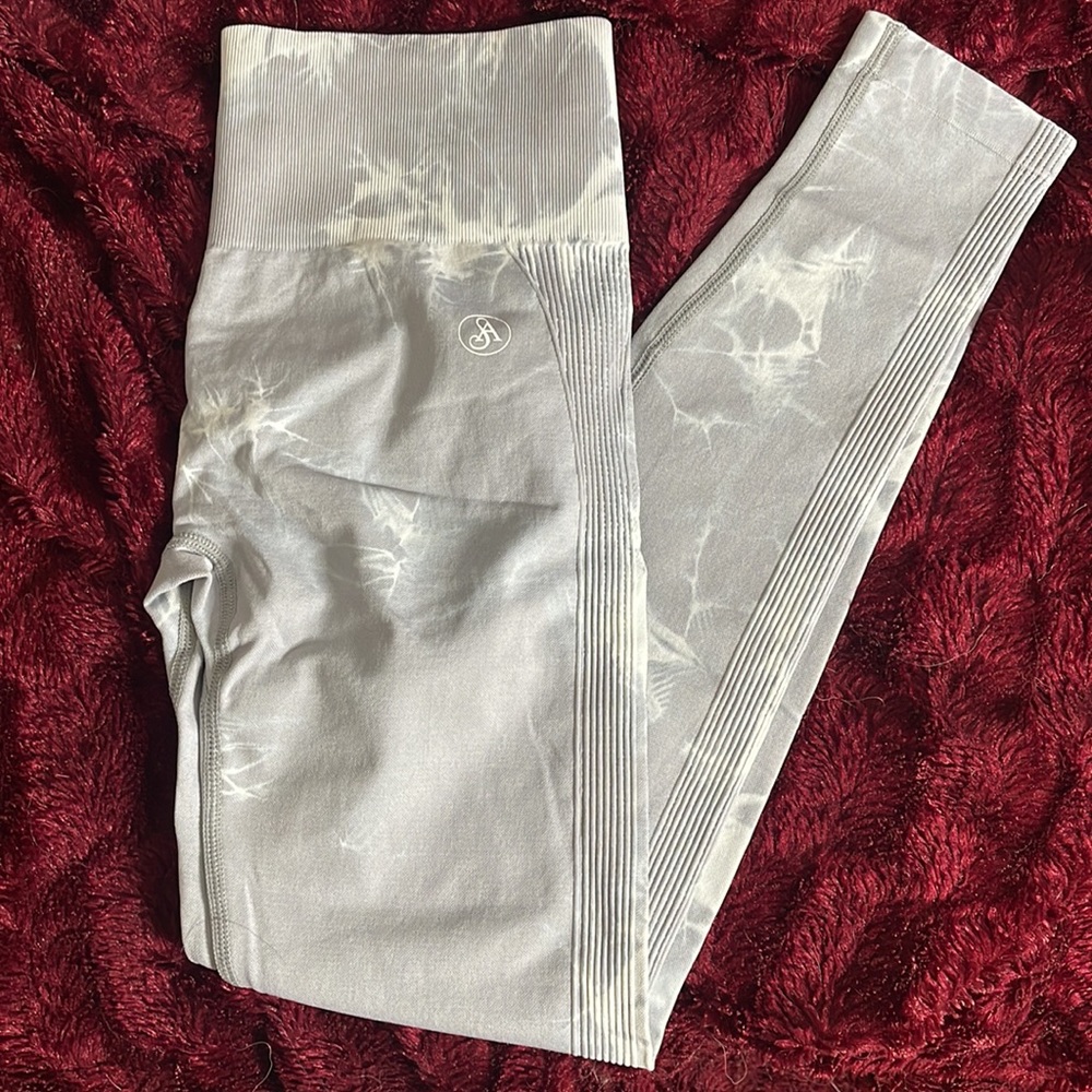 brand new allure the brand leggings light gray marble size large